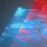Blue laser sheet in fog