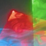Red laser sheet in fog