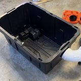 Black heavy-duty storage bin