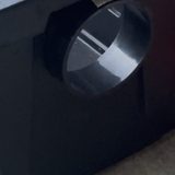 Toilet flange holding a pipe in the bin wall